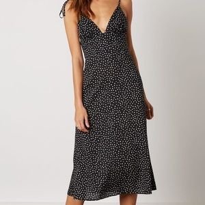 Black polka dot dress